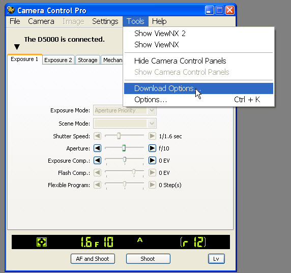 nikon camera control pro 2 usb